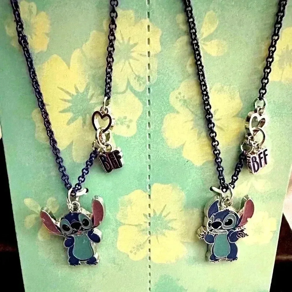 NWT Girls Lilo & Stitch Bff Necklace Official Licensed Wear One Share One